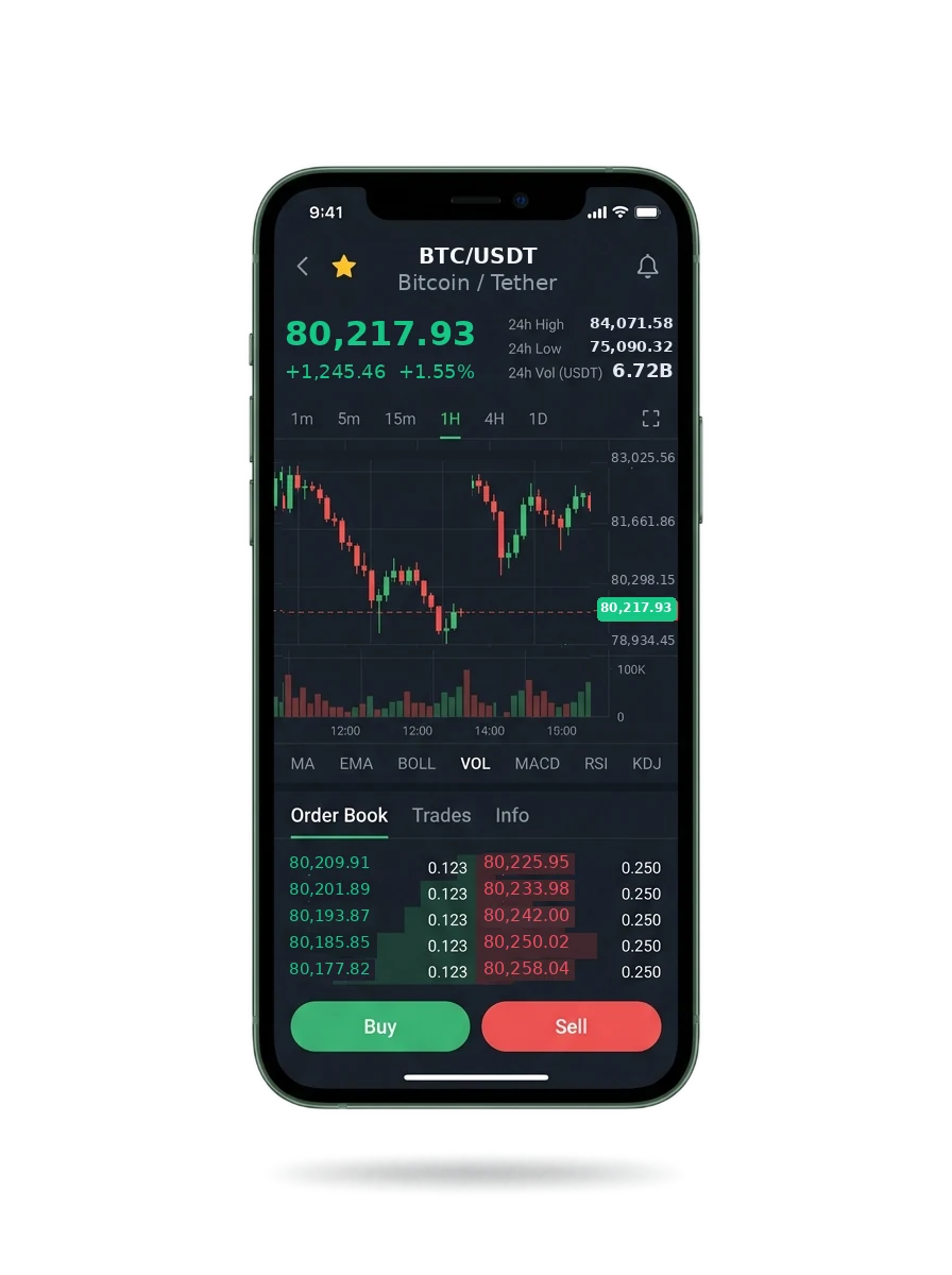 Mobile app screen showing a portfolio summary and a message thread with an account manager